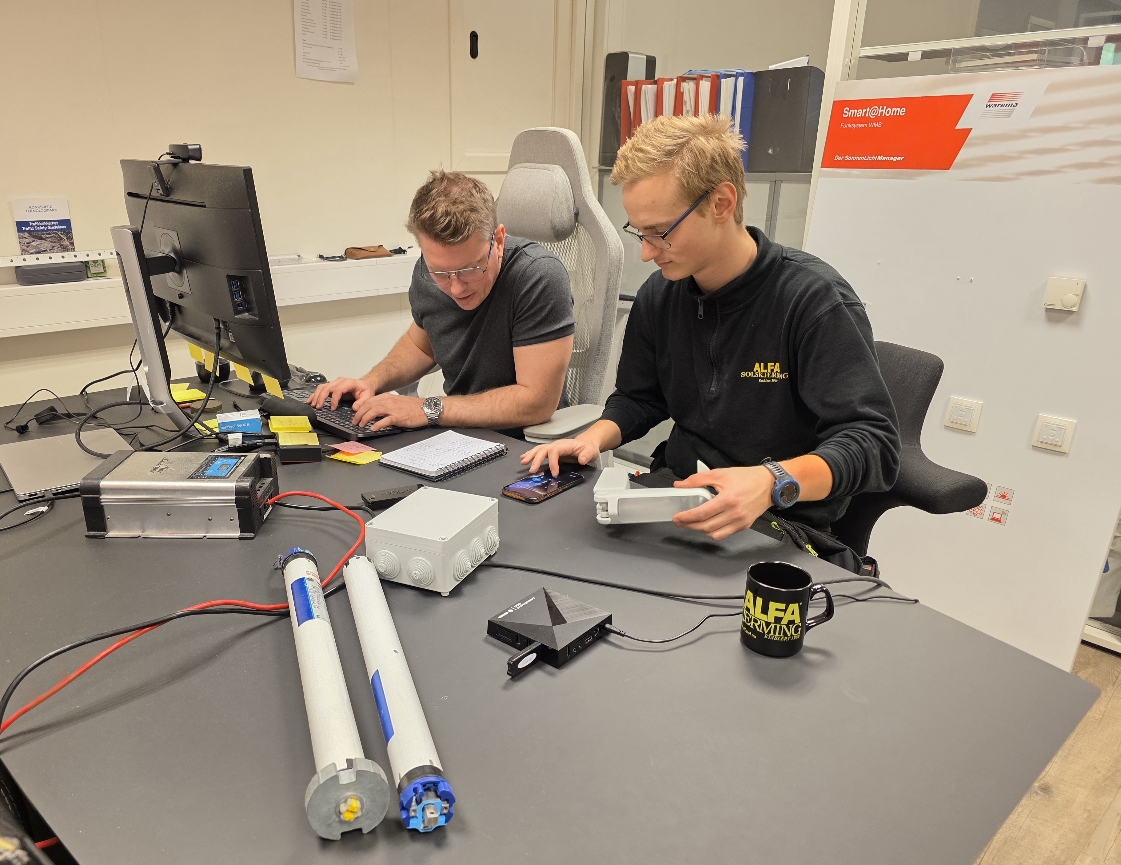 Arbeid med motorer, betjening og styringsutstyr hos Alfasol